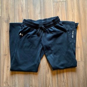 Women’s Under Armour Fleece Lined Sweat Pant (silver/black)